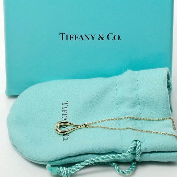 Tiffany & Co. Elsa Peretti 18k Yellow Gold Open Teardrop - Picture 6 of 9